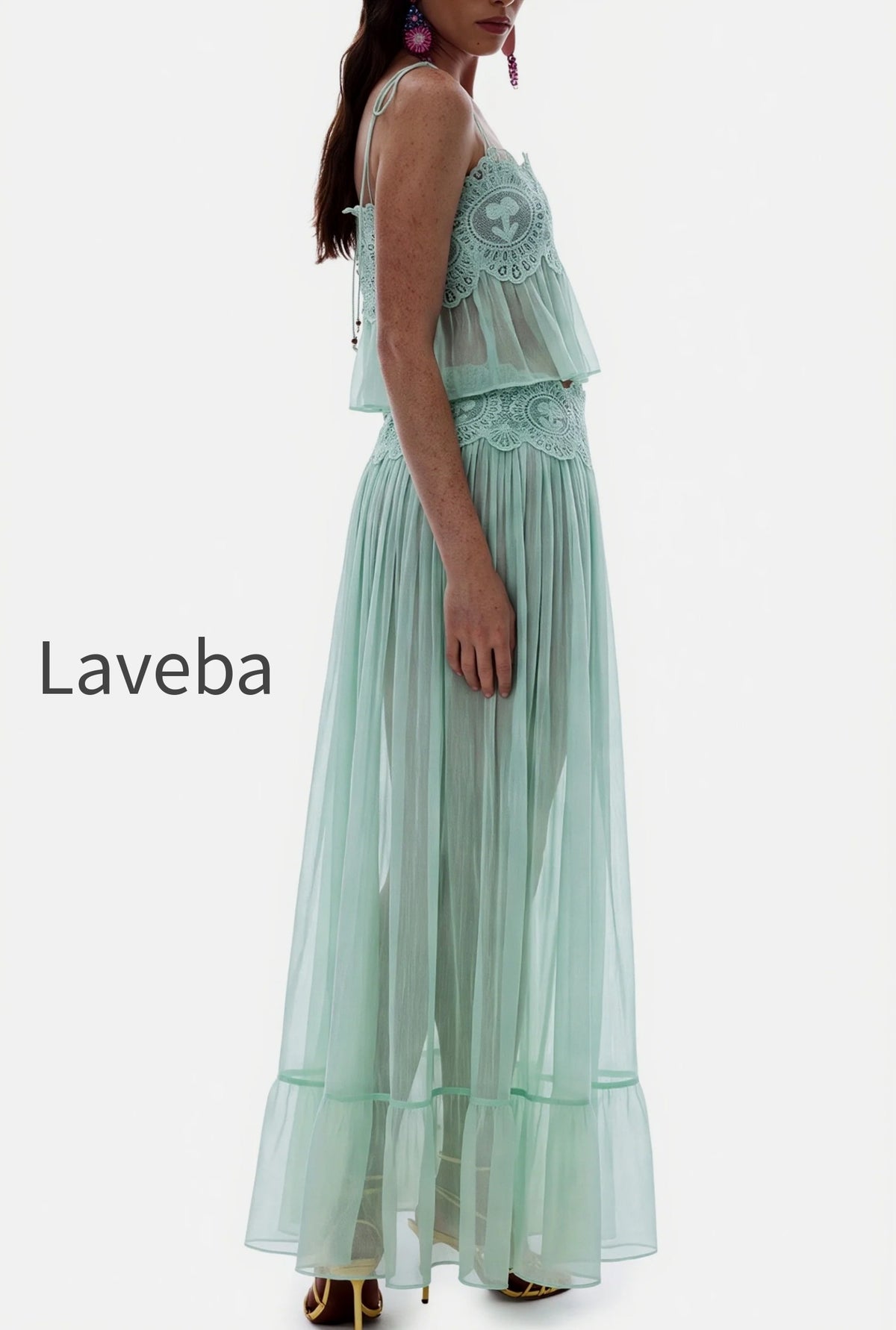 lace-chiffon-pleated-skirt-set