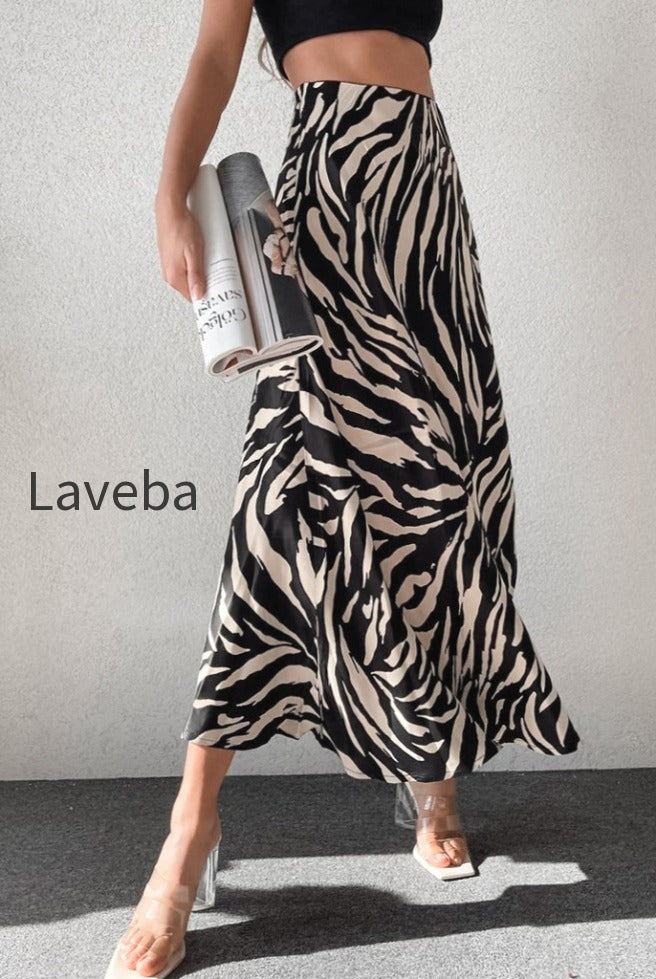 zebra-print-a-line-midi-skirt