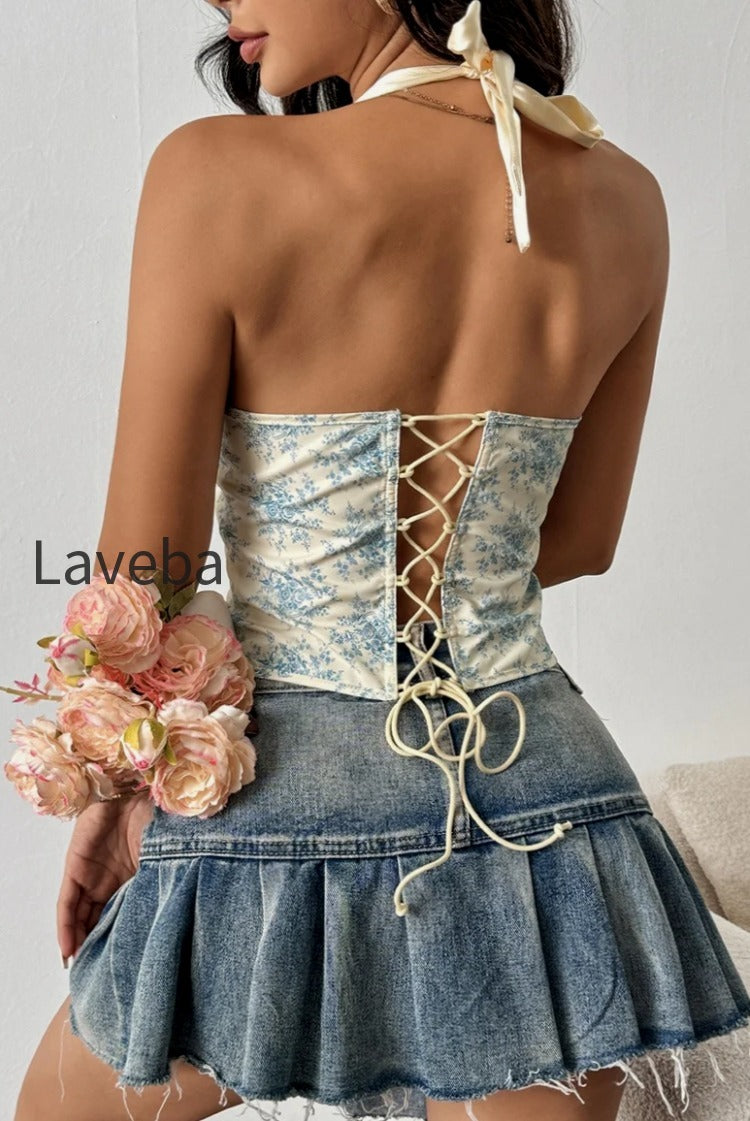 printed-ruffle-low-cut-backless-boned-underwire-halter-top